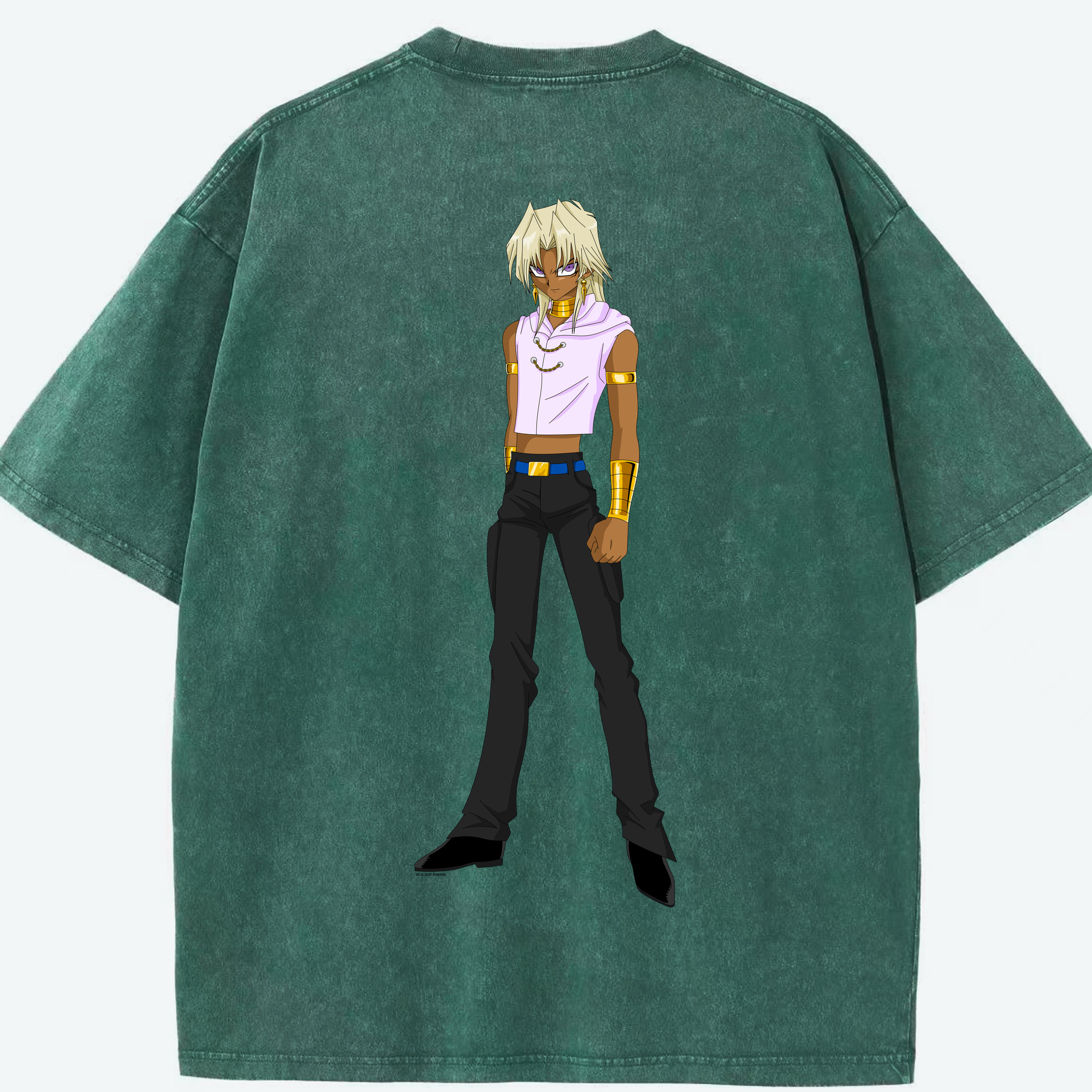（画像用） 遊☆戯☆王 Yu-Gi-Oh! 綿100% ヴィンテージ風 半袖Tシャツ（背面プリント）